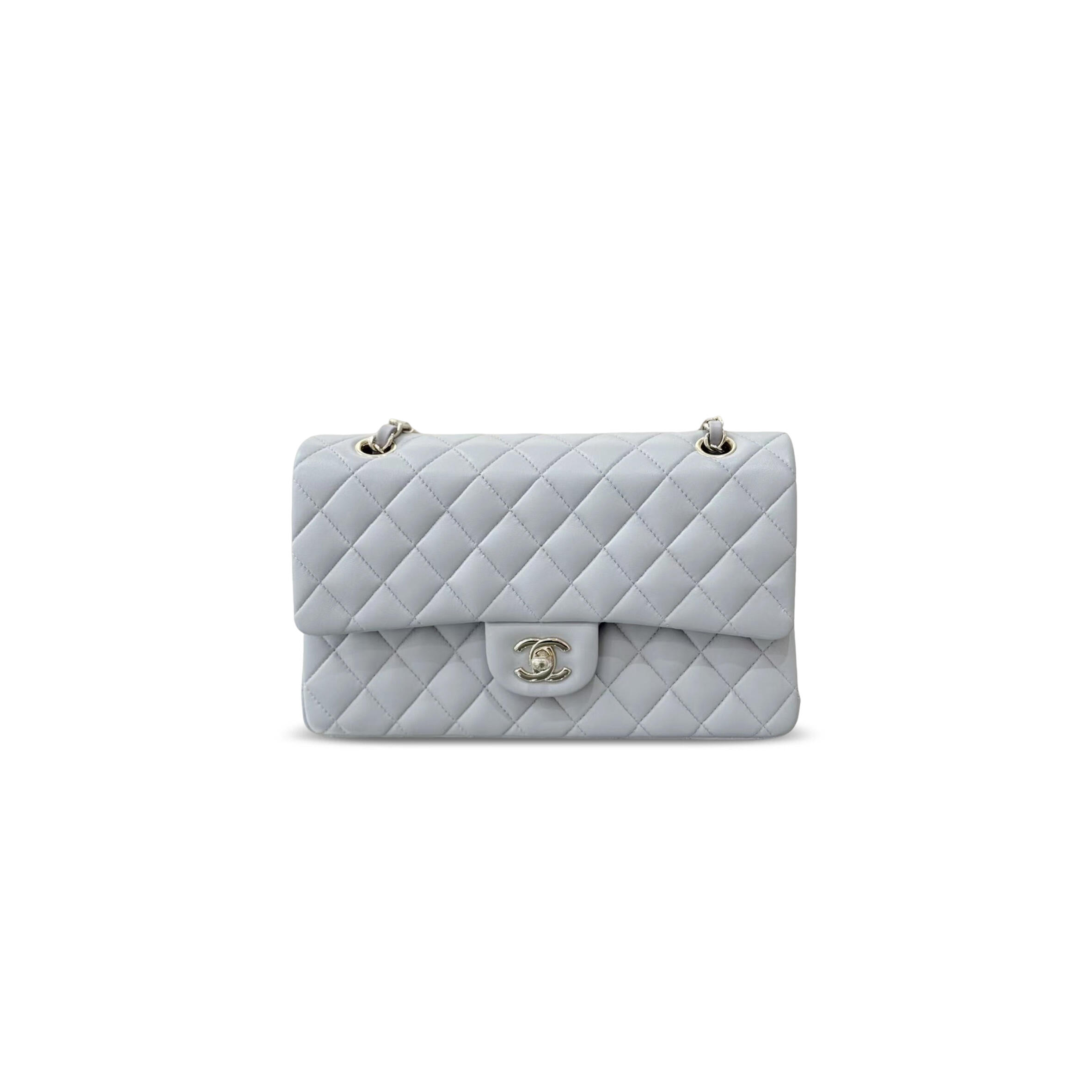 CHANEL MASTER MEDIUM CLASSIC FLAP LIGHT GRAY AS1112 (25*15.5*6.5cm)
